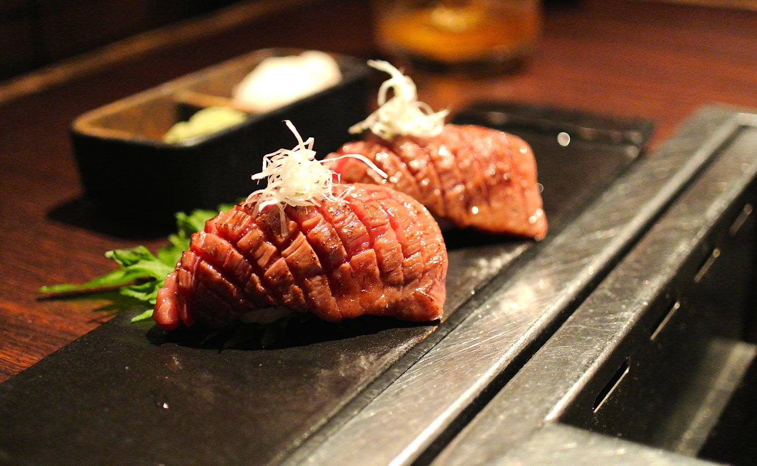Japanese Food Nakuzushi Meat Sushi