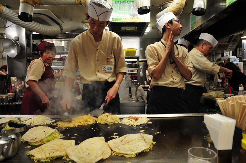 Things to do in Hiroshima Okonomi-mura cooking