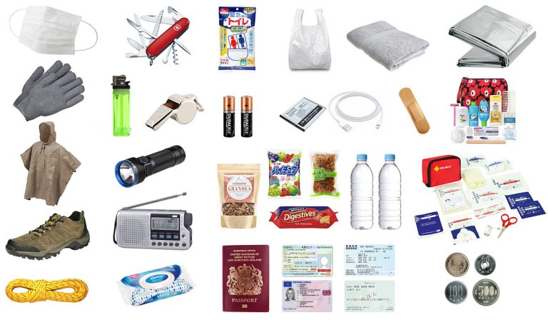 What to pack in your earthquake emergency bag, Japan