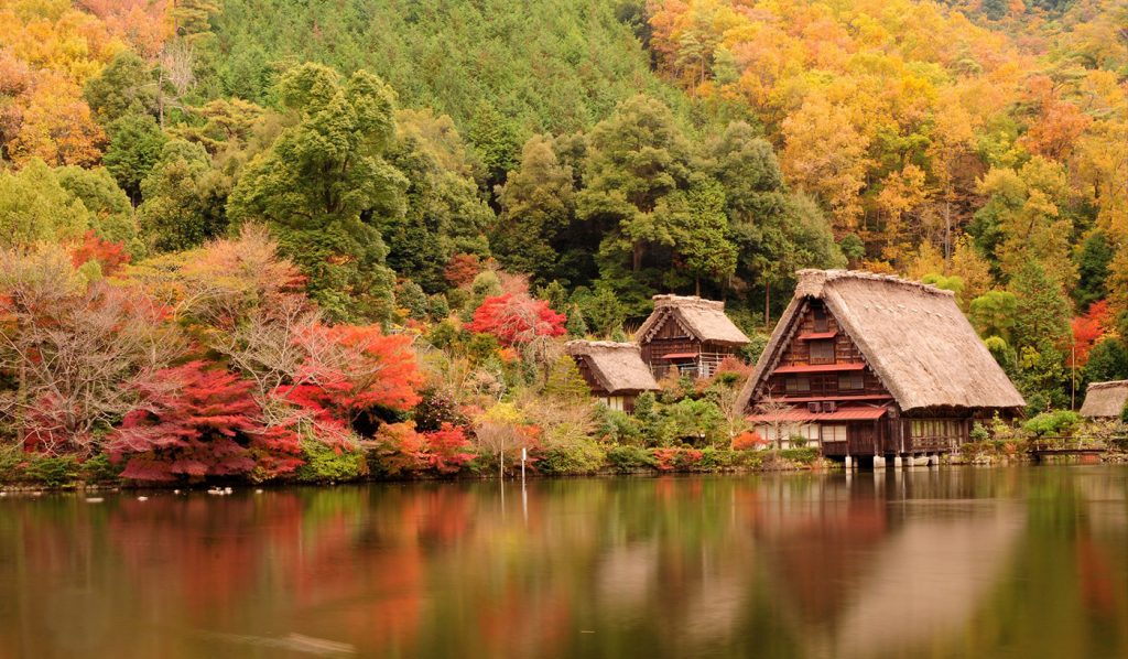 Autumn in Japan Traditional house