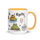 Kyoto city mug inspired by Starbucks Japan series, featuring temples, torii gates, and traditional city design