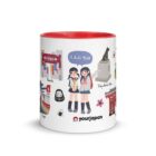 Tokyo skyline mug inspired by Starbucks Japan collection, with Mount Fuji and Tokyo Tower illustration
