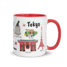 Tokyo skyline mug inspired by Starbucks Japan collection, with Mount Fuji and Tokyo Tower illustration